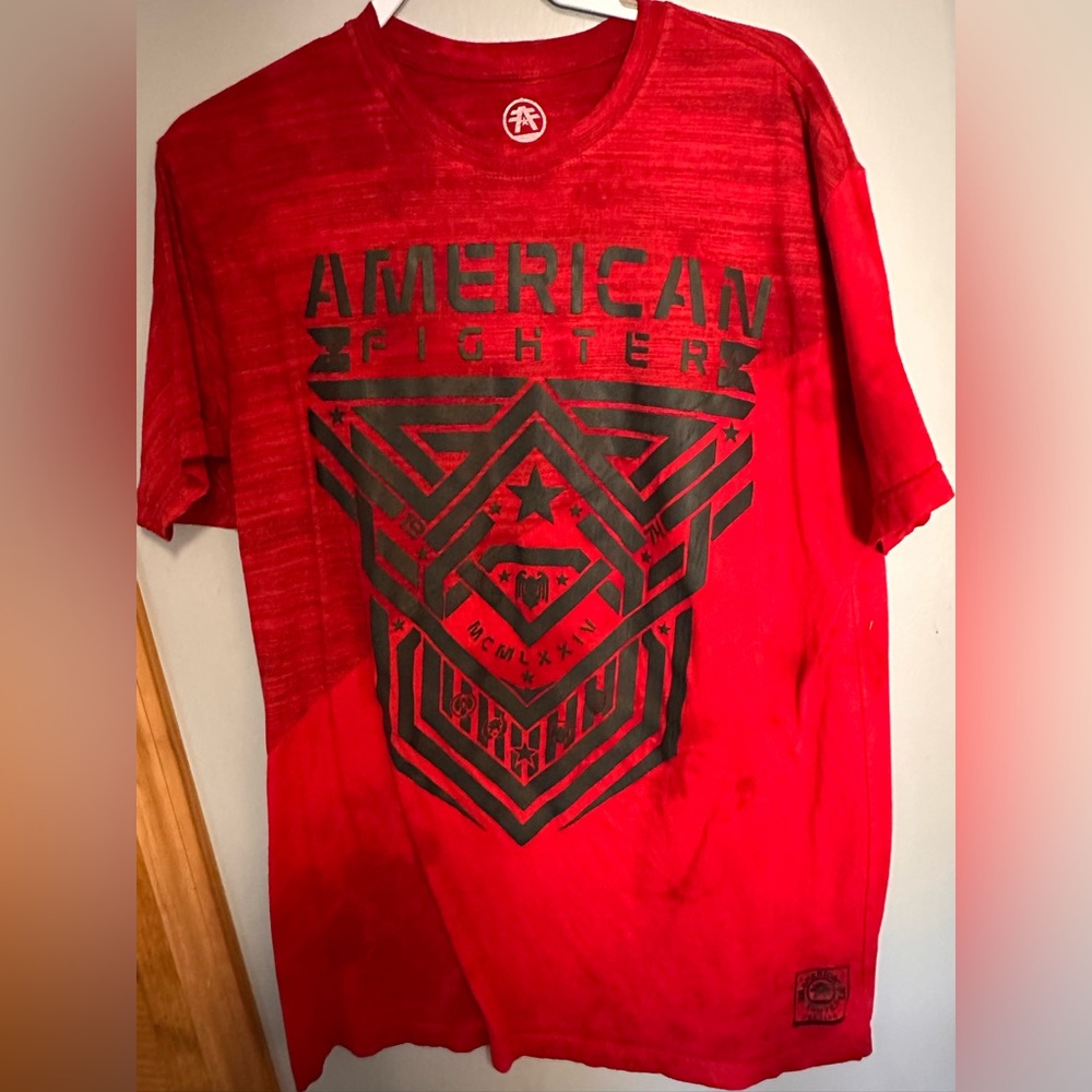 American Fighter Red Graphic T-Shirt